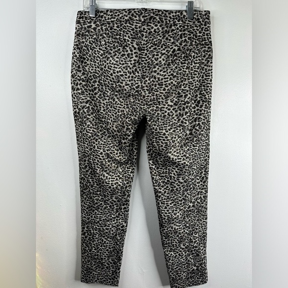 Banana Republic Sloan Metallic Leopard Print Pants Slimming Ankle Crop 8 #510213 - Picture 10 of 11